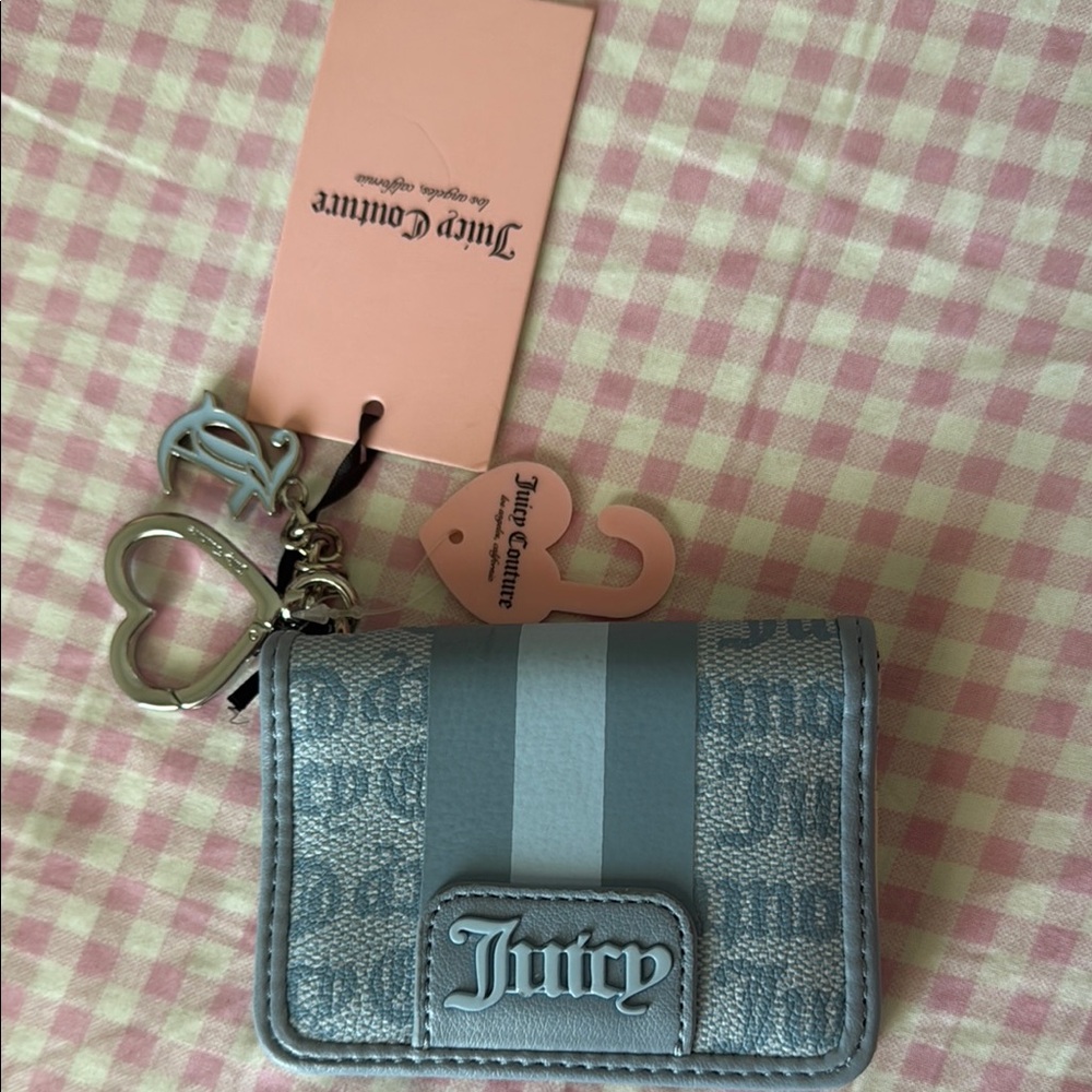 Juicy Couture Gray and Silver Card Holder